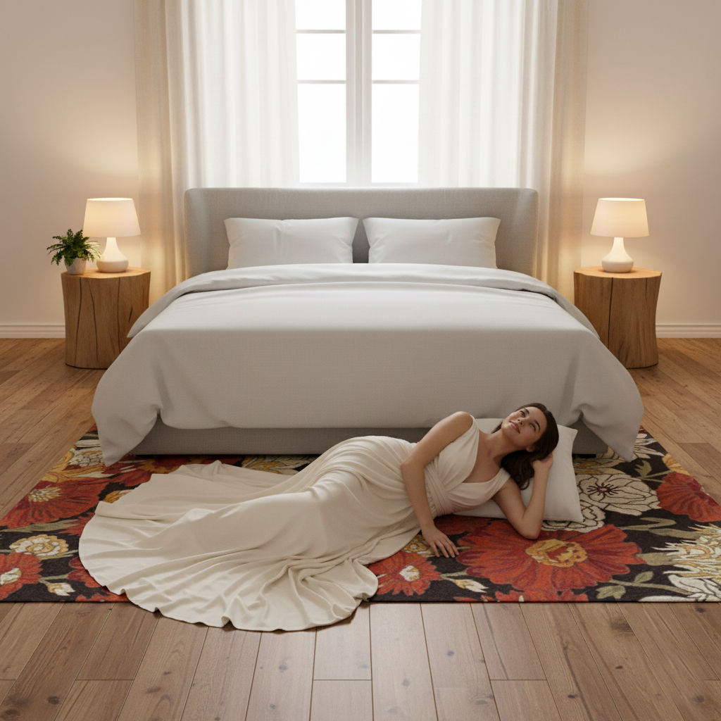 NARIEL - Hand Tufted Floral Carpet